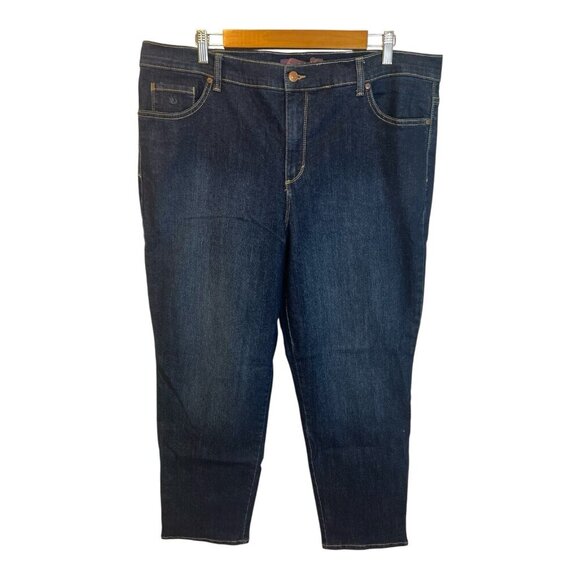 Gloria Vanderbilt Amanda Stretch Jeans Plus Size 18W Classic Rise Tapered Leg - Picture 2 of 12